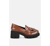 Womens jonah tassels detail chunky loafers