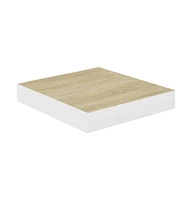 Floating Wall Shelf Oak 9.1"x9.3"x1.5" Mdf