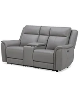 Addyson 77" 3-Pc. Leather Sofa with 2 Zero Gravity Recliners Power Headrests & 1 Console, Created for Macy's