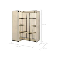 Corner Wardrobe Cream 51.2"x34.3"x66.5"