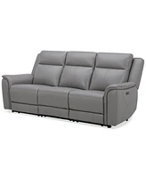 Addyson 88" 3-Pc. Leather Sofa with 2 Zero Gravity Recliners Power Headrests & 1 Armless Chair, Created for Macy's