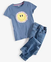 Epic Threads Big Girls Daisy Smile Graphic T Shirt Aster Skinny Jeans Created For Macys