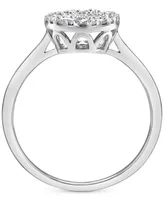 Diamond Circle Cluster Ring (1/2 ct. t.w.) in 10k White Gold