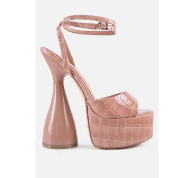 Women's Drop Dead Patent Croc Ultra High Platform Sandals