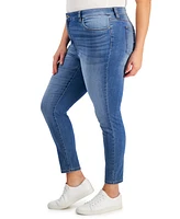 Celebrity Pink Trendy Plus Mid Rise Infinite Stretch Dawson Super-Skinny Jeans