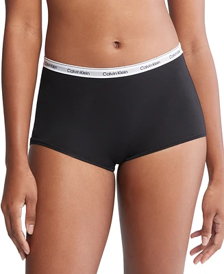 Calvin Klein Women's Modern Logo Mid-Rise Boyshort Underwear QD5195