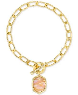 Kendra Scott 14k Gold-Plated Removable Stone Charm Link Bracelet