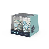 Tervis Sara Berrenson Atlantica Collection Made in Usa Double Walled Insulated Tumbler Travel Cup Keeps Drinks Cold & Hot, 16oz - 4pk, Assorted