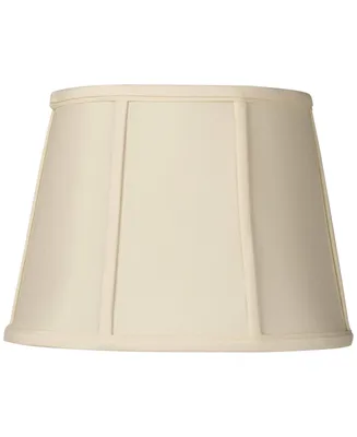 Cream Small Oval Lamp Shade 9" Wide and 6.5" Deep at Top x 12" Wide and 8" Deep at Bottom x 9" Slant (Spider) Replacement with Harp - Springcrest