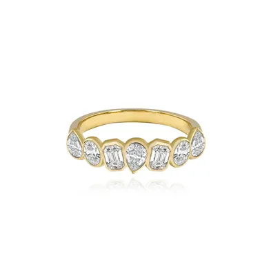 Alev Jewelry Aj by Alev Multi Shape Bezel White Topaz Ring