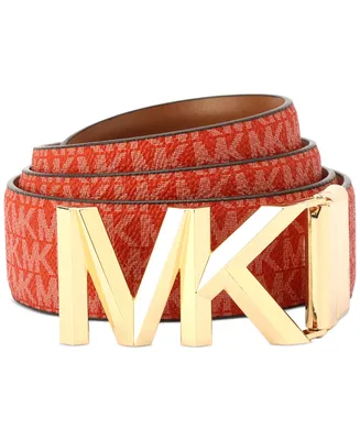 Michael Michael Kors Women's Leather Reversible Logo Belt