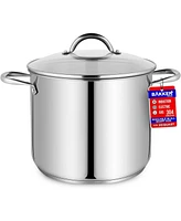 Bakken- Swiss Bakken-Swiss Deluxe 20-Quart Stainless Steel Stockpot w/Tempered Glass See-Through Lid