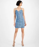 Guess Women's Raye Zippered Denim Mini Dress