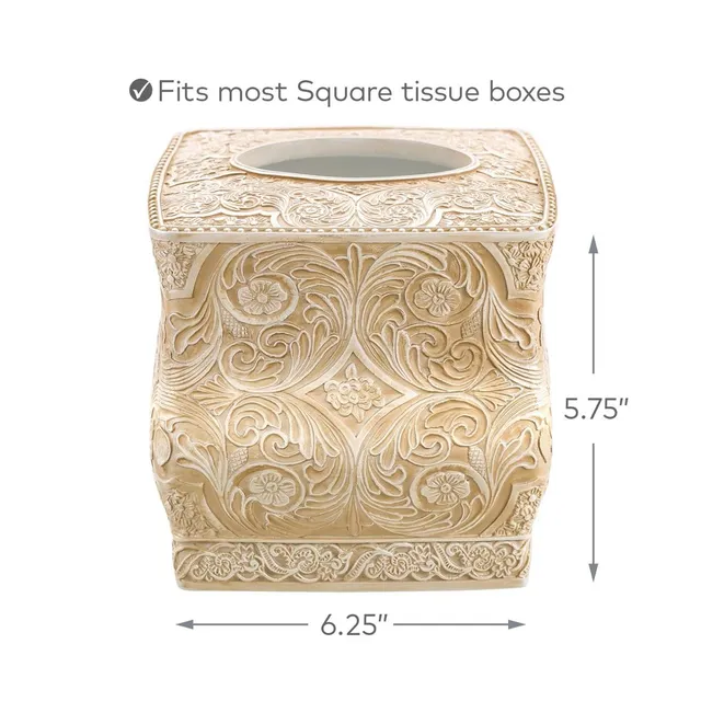 Creative Scents Rustic Luxe Tissue Box Cover Square