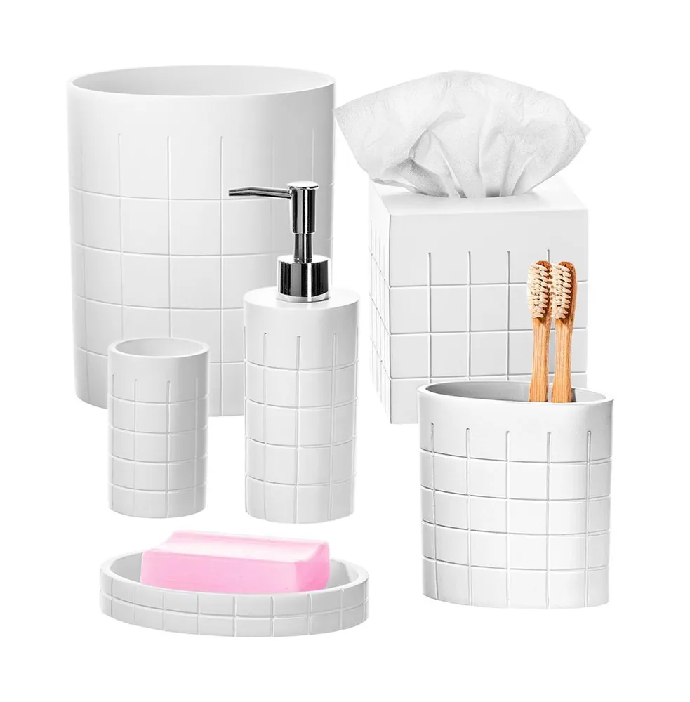 6 Piece Bathroom Accessory Set