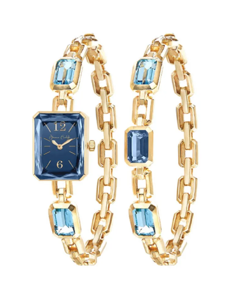 Jessica Carlyle Women's Quartz Gold-Tone Alloy Watch 16mm Gift Set