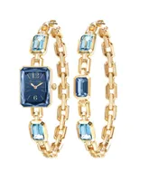 Jessica Carlyle Women's Quartz Gold-Tone Alloy Watch 16mm Gift Set