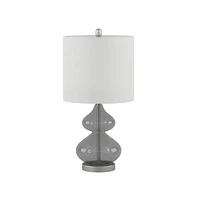 Home Outfitters Gray Table Lamp Set of 2, Great for Bedroom, Living Room, Casual