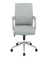 Office Star 41.25" Fabric, Chrome Mid Back Manager's Chair