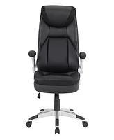 Office Star 49.5" Leather, Nylon Executive Bonded Leather Chair