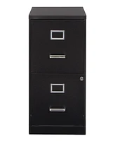 Office Star 23.5" 2 Drawer Locking Metal File Cabinet