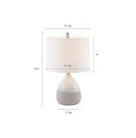 Home Outfitters Beige Table Lamp , Great for Bedroom, Living Room, Casual