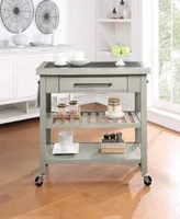 Office Star34" Wood, Steel Bridgeford Kitchen Island