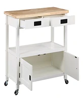 Office Star 35.25 Wood Radford Kitchen Cart