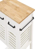 Office Star 34.25" Wood Stafford Kitchen Cart