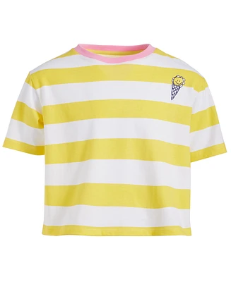 Epic Threads Big Girls Striped Ice Cream Cone Boxy Top, Created for Macy's