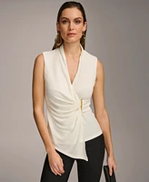 Donna Karan Women's Sleeveless V-Neck Top