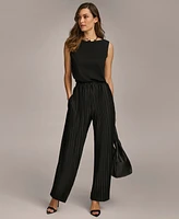 Donna Karan New York Women's Pull-On Pleated Wide Leg Pants