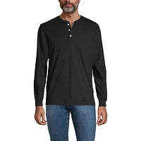 Lands' End Men's Super-t Long Sleeve Henley Shirt