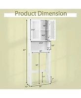 Sugift Over the Toilet Bathroom Storage Cabinet with Adjustable Shelf