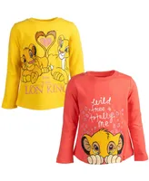 Disney Girls Lion King Nala Simba 2 Pack T-Shirts to