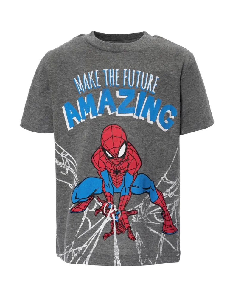 Marvel Avengers Spider-Man Iron Man Captain America Hulk Black Panther Miles 2 Pack Long Sleeve T-Shirts Toddler |Child Boys