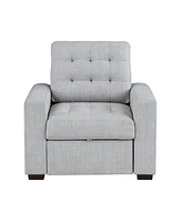 White Label Bonita 38" Chair with Pull-Out Ottoman