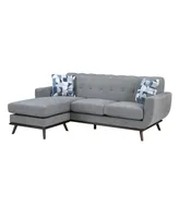 White Label Andora Reversible 87" Sofa Chaise