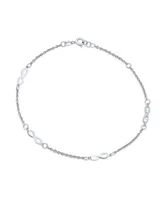 Multi Infinity Love Knot Anklet Ankle Bracelet For Women Link Chain .925 Sterling Silver Adjustable 9 To 10 Inch Extender