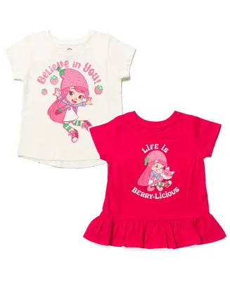 Strawberry Shortcake Girls 2 Pack T-Shirts Toddler| Child