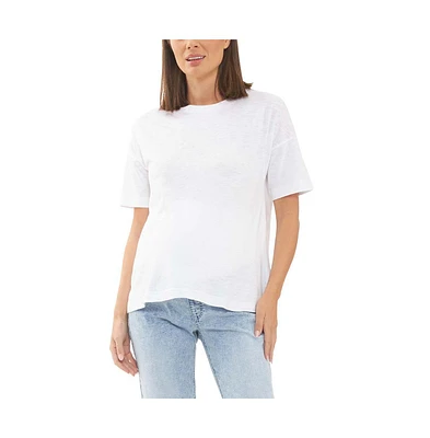 Ripe Maternity Claud Crew Neck Tee White