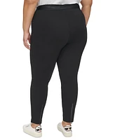 Karl Lagerfeld Paris Plus Zipper-Hem Leggings, First@Macy's