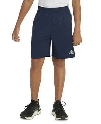 adidas Big Boys Elastic Waist 3-Stripe Mesh Shorts