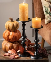 Vance Kitira Timber Pillar Candles, Set of 3