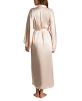 Linea Donatella Women's Luxe Brides Blush Lingerie Long Robe