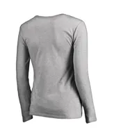 Women's Fanatics Ash Alabama Crimson Tide Victory Script Long Sleeve T-shirt