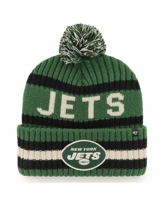 Men's '47 Brand Green New York Jets Bering Cuffed Knit Hat with Pom