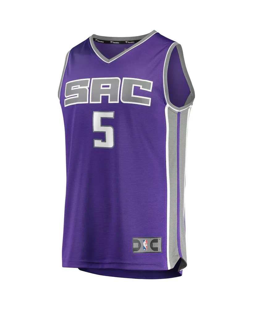 Men's Fanatics De'Aaron Fox Purple Sacramento Kings Fast Break Player Replica Jersey - Icon Edition