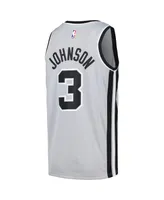 Men's Nike Keldon Johnson Silver San Antonio Spurs Swingman Player Jersey - Statement Edition