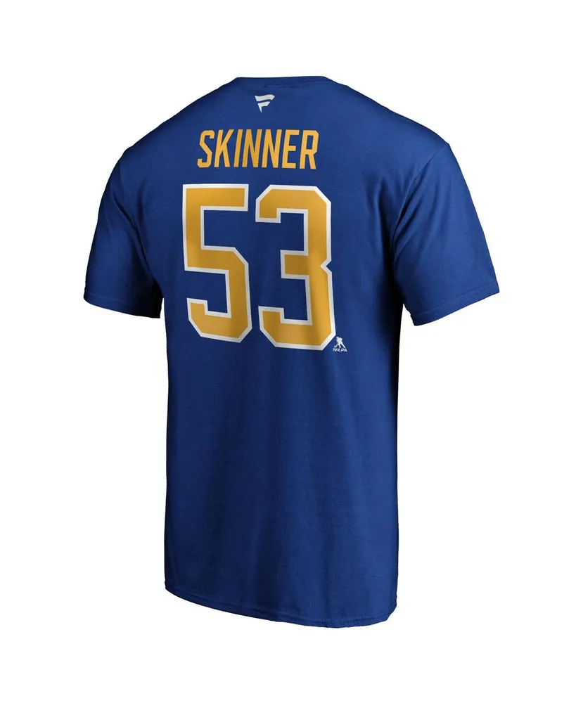 Men's Fanatics Jeff Skinner Royal Buffalo Sabres Authentic Stack Name and Number T-shirt